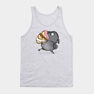 Donut Dash (black pug) Tank Top